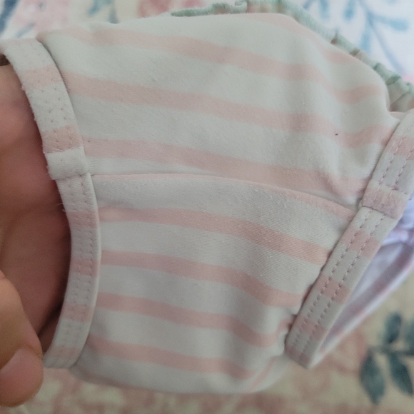 💥3/$24 Ruffle Butts Citrus Fruit Print Rashguard Swim Set - Picture 5 of 5